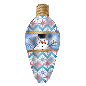 CT-1967 - Snowman/Chevron Bulb 2.25 x 4.75 18 Mesh Associated Talents 