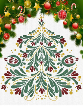 AAN705 Christmas Tree 155 - CT155 191 x 199  Alessandra Adelaide Needleworks