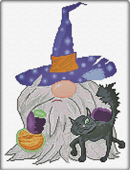 AAN712 Gnomo Stregone (Witcher Gnome) 126 x 167 Alessandra Adelaide Needleworks