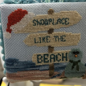 Snowplace Like The Beach 70W x 60H by Barefoot Needleart, LLC 22-3005 YT