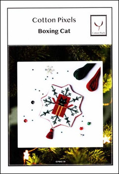 Boxing Cat Christmas Tree Decoration 44W x 46H Cotton Pixels 22-2225 YT