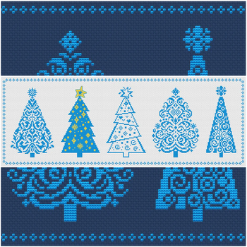 Christmas Trees Sampler Artmishka Counted Cross Stitch Pattern