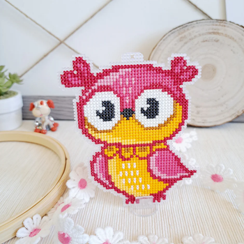 Pink Owl  Artmishka Counted Cross Stitch Pattern