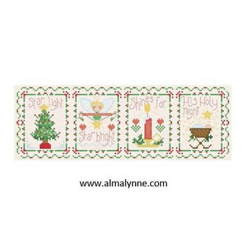 Sampler Teenies - Star Light, Star Bright 156w x 52h Alma Lynne Originals