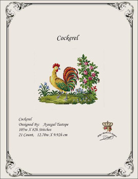 Cockerel Antique Needlework Design