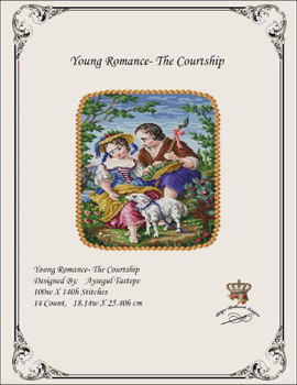 Young Romance- The Courtship Antique Needlework Design