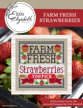 Farm Fresh Strawberries 63 x 63 Erin Elizabeth Designs