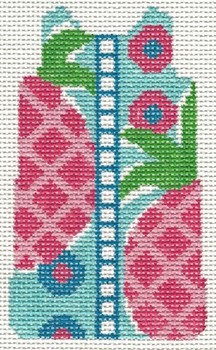 MS13A Pineapple Shift 4" x 2.5" #18 mesh Two Sisters Designs (Barbara Bergsten Designs)