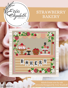 Strawberry Bakery 63 x 63 Each Erin Elizabeth Designs