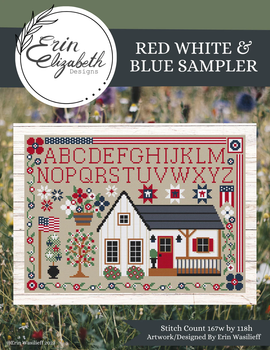Red White & Blue Sampler 167 x 118 Erin Elizabeth Designs