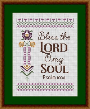 Bless The Lord, O My Soul - Psalm 103:1 101w x 129h by Happiness Is Heartmade 22-1869