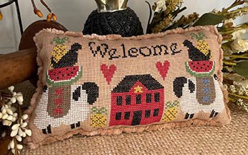 Welcome House Pillow by Mani Di Donna H23-2087