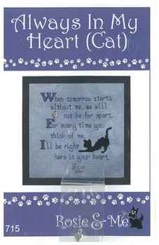 Always In My Heart (Cat) 73w x 91h by Rosie & Me Creations 22-1292