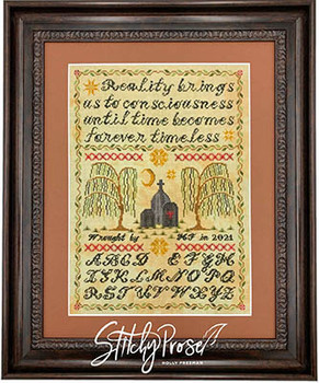 Forever Timeless Mourning Sampler 160W x 220H by Stitchy Prose 23-1659 YT