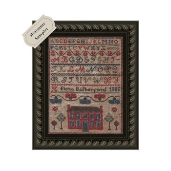 Fiona Rutherford Miniature Sampler 1866 by Wishing Thorn 22-3176