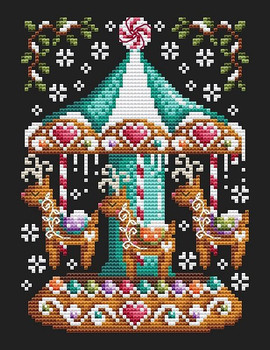 Gingerbread Carousel 65w x 90h Shannon Christine 22-2454