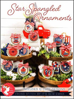 Star Spangled Ornaments 28W x 28H  It's Sew Emma YT SE4012