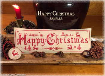 Happy Christmas Sampler 203w x 61h Calico Confectionery