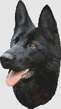 German Shepherd - Portrait (Black) 106w x 188h DogShoppe Designs