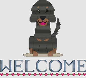 Gordon Setter - Welcome 186w x 164h DogShoppe Designs