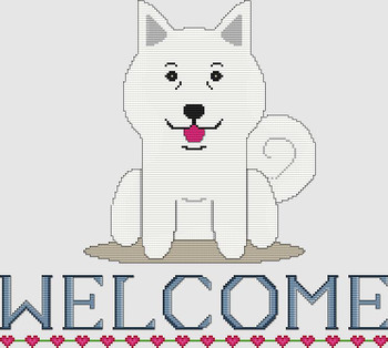 Samoyed - Welcome 186w x 167h DogShoppe Designs