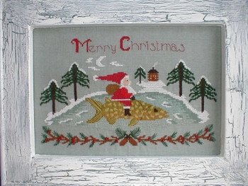 zwBN49 Santa at the Lake By The Bay Needleart  YT