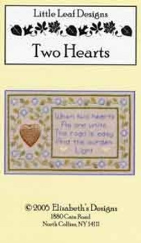 ELL24 Two Hearts Includes some materials Elizabeth's Needlework Designs