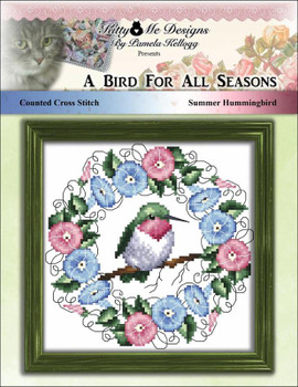 A Bird For All Seasons Summer Hummingbird 84 Stitches Square Kitty And Me Designs