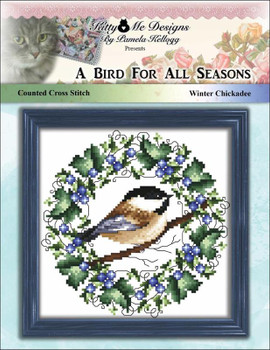 A Bird For All Seasons Winter Chickadee 84 Stitches Square Kitty And Me Designs