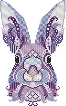 Colorful Bunny  Lavender and Orchid 71 wide X 117 high Kitty And Me Designs