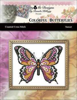 Colorful Butterfly Sunset 97 w X 80 h Kitty And Me Designs