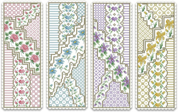 Crazy Floral Bookmarks 48w x 136h Kitty And Me Designs