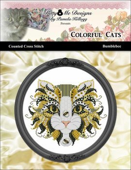 Colorful Cat Bumblebee 115w x 103h Kitty And Me Designs