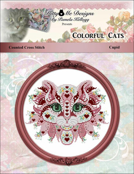 Colorful Cat Cupid 115w x 89h Kitty And Me Designs