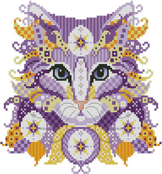 Colorful Cat Egbert 95 wide X 93 high Kitty And Me Designs