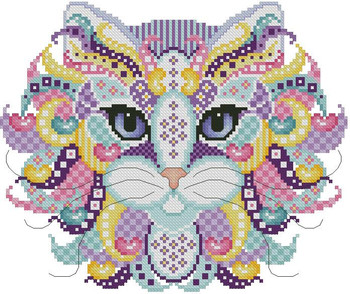 Colorful Cat Jelly Bean 115 w X 96 h Kitty And Me Designs