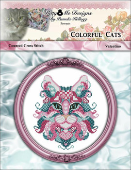 Colorful Cat Valentino 87 w X 100 h Kitty And Me Designs