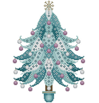 Colorful Christmas Tree Winterberry 93w x 130h  Kitty And Me Designs
