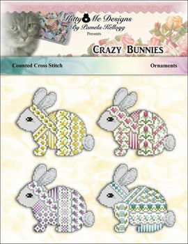 Crazy Bunnies Ornaments 57 w X 49 h Kitty And Me Designs