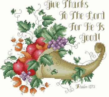 Give Thanks To The Lord 111w x 101h Kitty And Me Designs