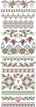 Never Ending Sampler Panel 4 84 wide X 252 high Kitty And Me Designs