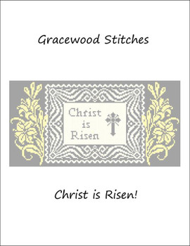 Christ is Risen 162w x 80h Gracewood Stitches
