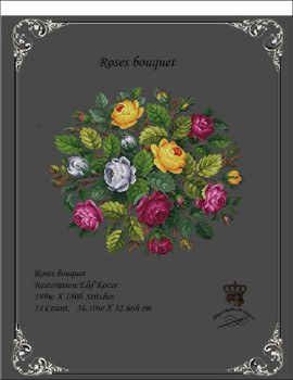 Roses Bouquet-E  Antique Needlework Design
