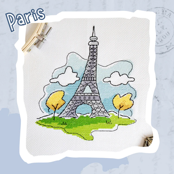 Landmarks. Paris Artmishka Counted Cross Stitch Pattern