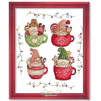 Christmas Gnomes Cups by Les Petites Croix De Lucie 23-3138