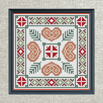 Folkart Christmas Tile by Luhu Stitches 23-3183