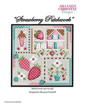 22-2439 Strawberry Patchwork 90w x 90h by Shannon Christine Designs