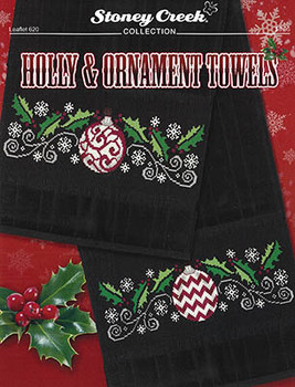 Holly & Ornament Towels 147w x 43h by Stoney Creek Collection 23-3237