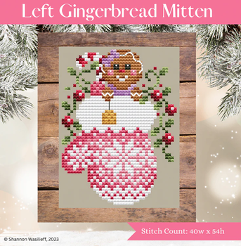 Left Gingerbread Mitten by Shannon Christine Designs