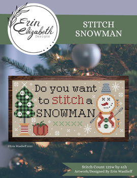 Stitch Snowman Erin Elizabeth Designs